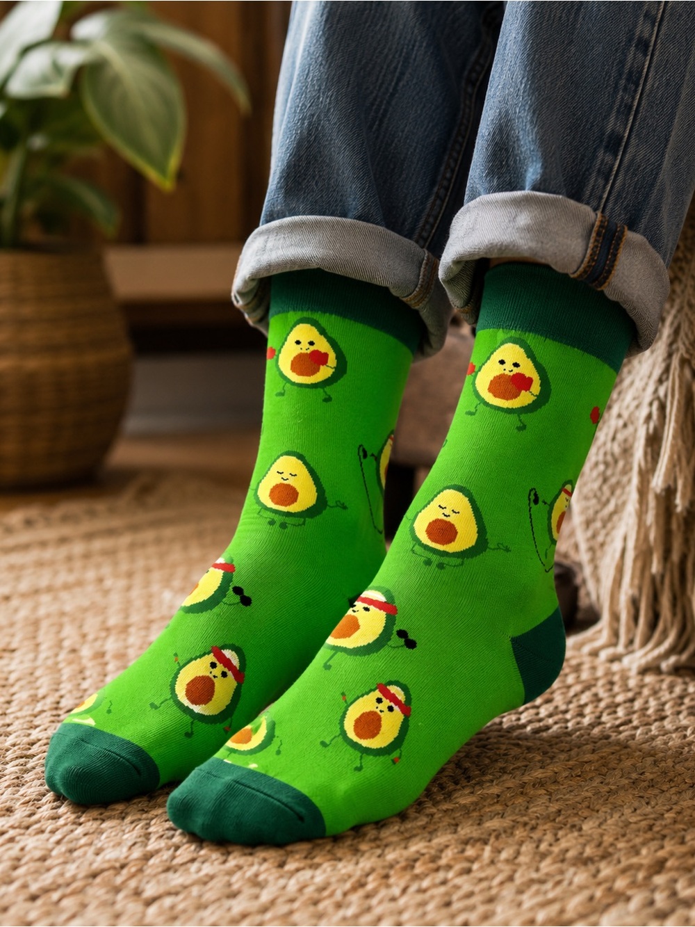 NWOT Guac and Roll Fitness Socks – Get Moving with These Fun, Gym-Ready Avocados